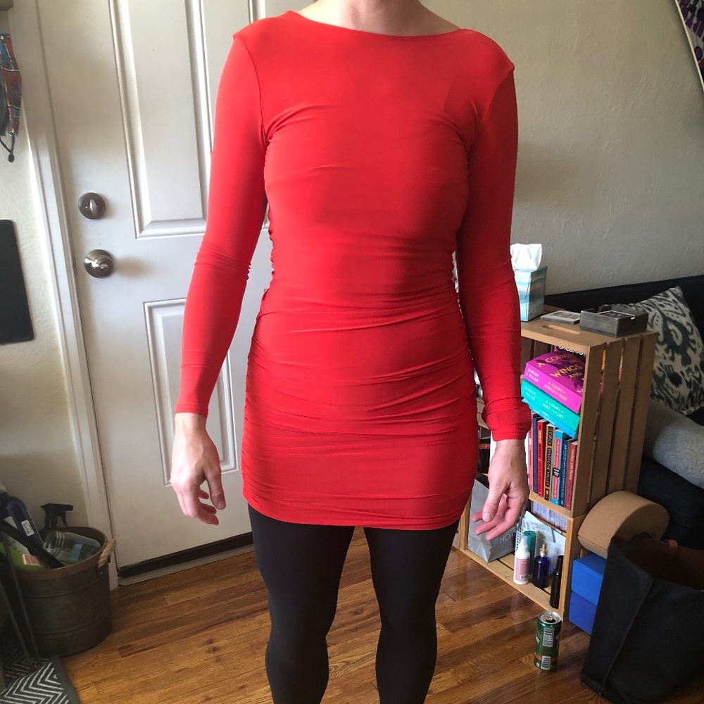 Missguided red dress brand new